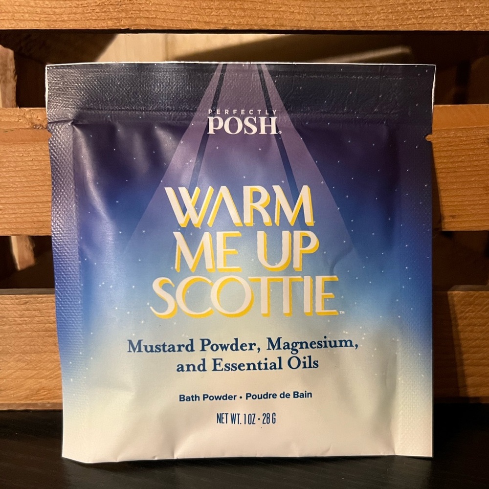 Perfectly Posh Warm Me Up Scottie Bath Powder Magnesium & Mustard Powder